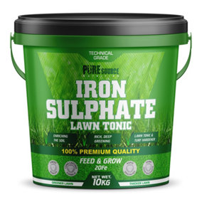 Iron Sulphate 10kg Bucket Makes Grass Greener Hardens Turf and Prevents Lawn Disease Makes upto 10000L Covers upto 10000m2 by PSN