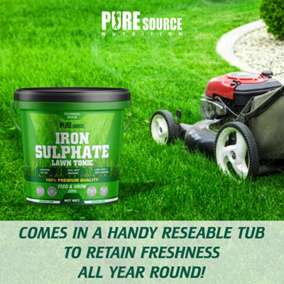 Iron Sulphate 10kg Bucket Makes Grass Greener Hardens Turf and Prevents Lawn Disease Makes upto 10000L Covers upto 10000m2 by PSN