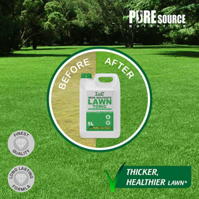 Iron Sulphate 10Litres Makes Grass Greener, Hardens Turf and Prevents Lawn Disease Makes upto 210L & Covers upto 100m2 by