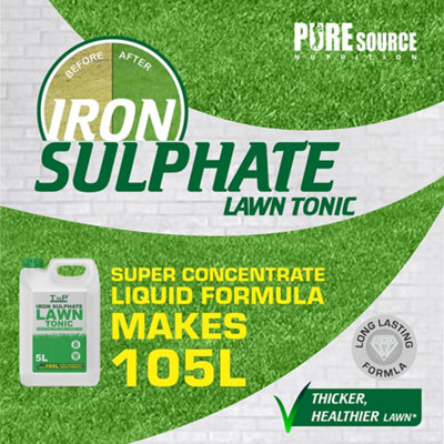 Iron Sulphate 15 Litres Makes Grass Greener, Hardens Turf and Prevents Lawn Disease Makes upto 525L & Covers upto 250m2 by PSN