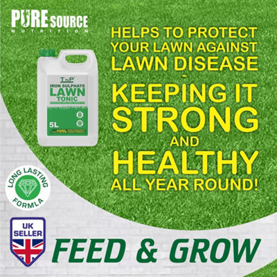 Iron Sulphate 15 Litres Makes Grass Greener, Hardens Turf and Prevents Lawn Disease Makes upto 525L & Covers upto 250m2 by PSN
