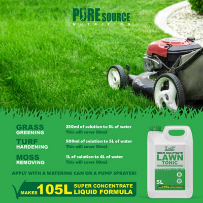 Iron Sulphate 15 Litres Makes Grass Greener, Hardens Turf and Prevents Lawn Disease Makes upto 525L & Covers upto 250m2 by PSN