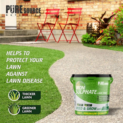 Iron Sulphate 1KG Makes Grass Greener Hardens Turf and Prevents Lawn Disease Makes upto 1000L