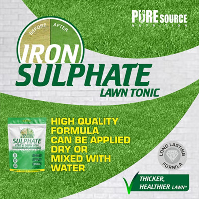 Iron Sulphate 500g - Makes Grass Greener, Hardens Turf and Prevents Lawn Disease Makes upto 500L & Covers upto 500m2 by PSN