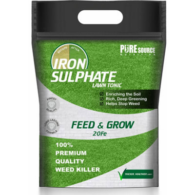 Iron Sulphate 5kg / 5000g Makes Grass Greener, Hardens Turf and Prevents Lawn Disease Makes upto 5000L & Covers upto 5000m2 by PSN