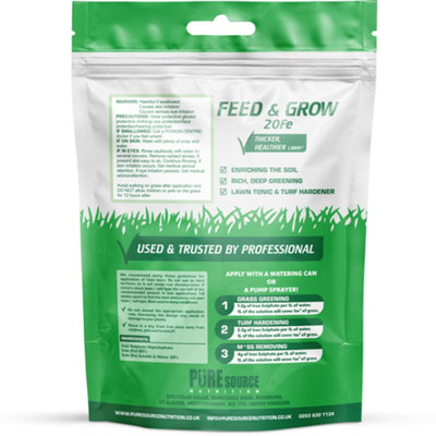 Iron Sulphate 5kg / 5000g Makes Grass Greener, Hardens Turf and Prevents Lawn Disease Makes upto 5000L & Covers upto 5000m2 by PSN