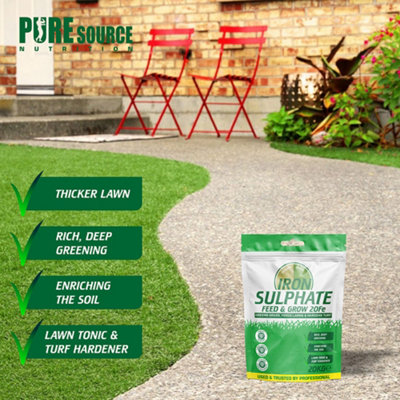 Iron Sulphate 5kg / 5000g Makes Grass Greener, Hardens Turf and Prevents Lawn Disease Makes upto 5000L & Covers upto 5000m2 by PSN