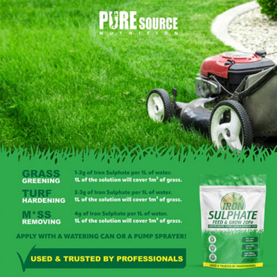 Iron Sulphate 5kg / 5000g Makes Grass Greener, Hardens Turf and Prevents Lawn Disease Makes upto 5000L & Covers upto 5000m2 by PSN