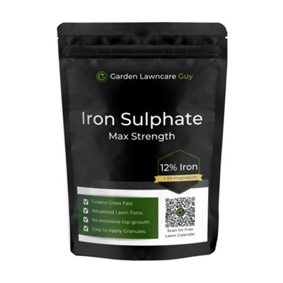 Iron Sulphate for Lawns Max Strength Feed Grass Fertiliser 100m² | DIY ...