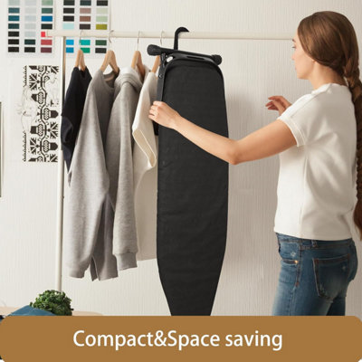 Ironing Board 120 x 40cm Ironing Board Table Folding Metal Iron,Lightweight Iron Board Rack Foldable Non Slip Adjustable Height