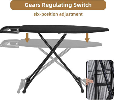 Ironing Board 120 x 40cm Ironing Board Table Folding Metal Iron,Lightweight Iron Board Rack Foldable Non Slip Adjustable Height