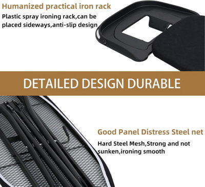 Ironing Board 120 x 40cm Ironing Board Table Folding Metal Iron,Lightweight Iron Board Rack Foldable Non Slip Adjustable Height