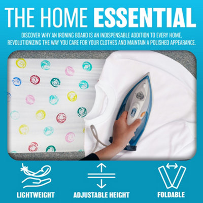 Ironing Board Wide Adjustable Stand Modern Folding Household 30 X 97cm New