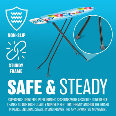 Ironing Board Wide Adjustable Stand Modern Folding Household 30 X 97cm New