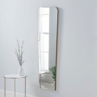 Irregular Frameless Gold Full Length Mirror 148(h)x46cm(w)