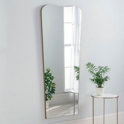 Irregular Frameless Gold Full Length Mirror 168(h)x76cm(w)