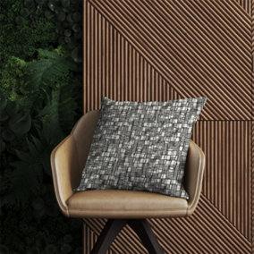 Irregular Sketched Block Textured Outdoor Cushion 60cm x 60cm