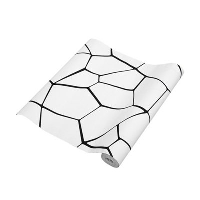 Irregular Striped Wallpaper Roll Wipeable PVC Wall Covering Paper