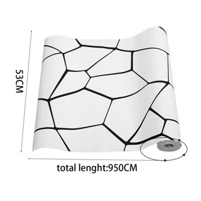 Irregular Striped Wallpaper Roll Wipeable PVC Wall Covering Paper