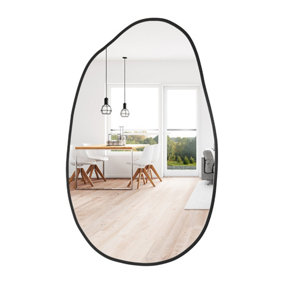 Irregular Wall Mounted Framed Bathroom Mirror Vanity Mirror for Dressing Table W 510 mm x H 850 mm