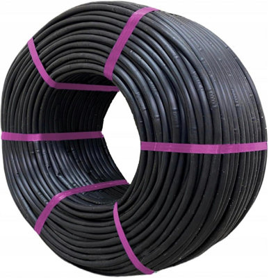 Irrigation Tube Hose 16mm (13mm ID) Black LDPE Water Pipe Rigid Garden 10m