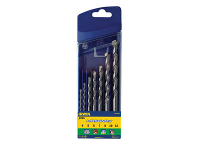 Irwin 10501893 Masonry Drill Bit Set, 7 Piece IRW10501893