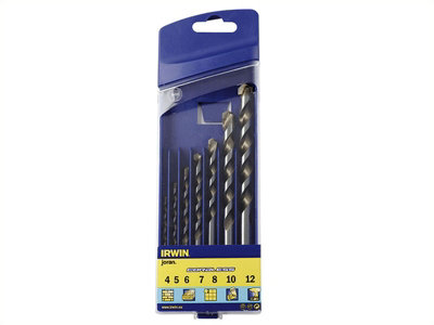 Irwin 10501940 Cordless Multi-Purpose Drill Bit Set, 7 Piece 4-12mm IRW10501940