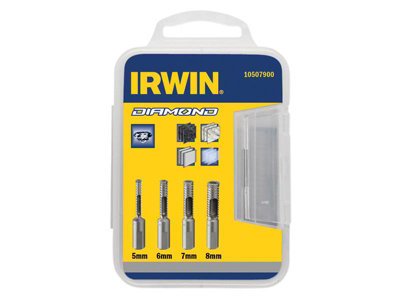 IRWIN 10507900 Diamond Drill Bit Set 4 Piece 5-8mm IRW10507900