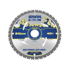 Irwin 1897386 Weldtec Circular Saw Blade 210 x 30mm x 40T ATB IRW1897386