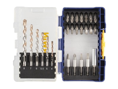 IRWIN 25-Piece Multi Material Screwdriving and Drill Bit Set with Durable Carry Case