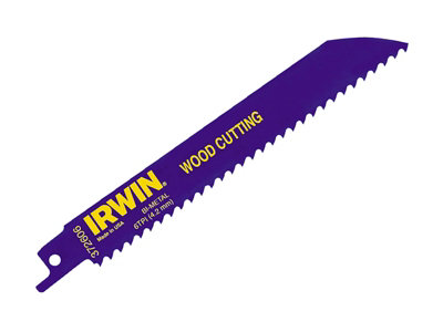 Irwin 606R 150mm Sabre Saw Blade Fast Cutting Wood Pack of 5 IRW10504150