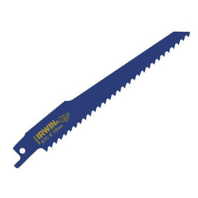 Irwin 656R 150mm Sabre Saw Blade Nail Embedded Wood Cut Pack of 5 IRW10504155