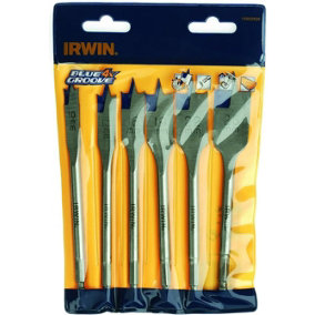 IRWIN Blue Groove 4X Flat Bit Set, 6 Piece IRW10502826