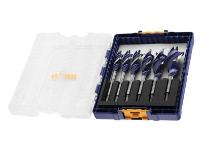 IRWIN - Blue Groove 6X Wood Bit Set, 6 Piece