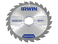 IRWIN - Construction Circular Saw Blade 160 x 30mm x 24T ATB