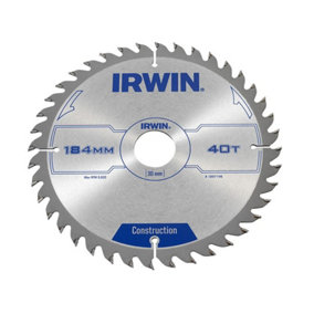 IRWIN - Construction Circular Saw Blade 184 x 30mm x 40T ATB