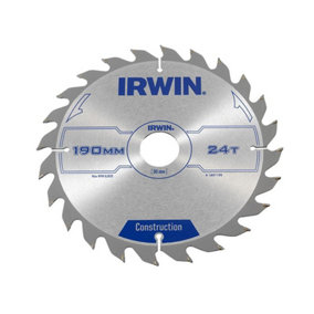 IRWIN - Construction Circular Saw Blade 190 x 30mm x 24T ATB