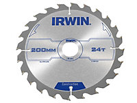 IRWIN - Construction Circular Saw Blade 200 x 30mm x 24T ATB