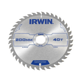 IRWIN - Construction Circular Saw Blade 200 x 30mm x 40T ATB