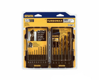 Irwin Drill Bits Set Turbomax 15 Piece - 1 Set