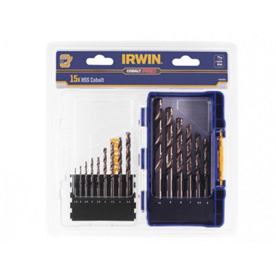 Irwin Hss Cobalt Drill Bit Set, 15 Piece Multi Colour (One Size)
