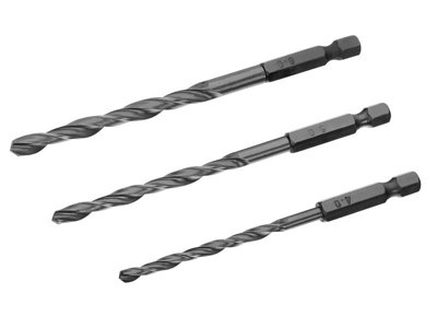 IRWIN HSS Drill Bit Hex Shank Bit Set, 3 Piece