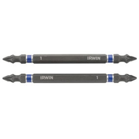 IRWIN - Impact Double-Ended Screwdriver Bits Pozi PZ1 100mm (Pack 2)