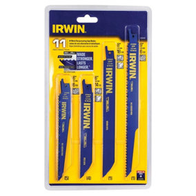 Irwin IRW4935496 X11 Recip Saw Blade Set Reciprocating Sabre Saw Bi-Metal Blades
