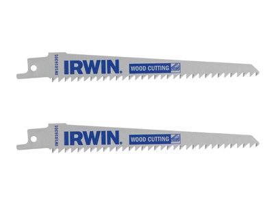 Irwin IW1016301 Sabre Saw Blade Wood/PVC Cutting 152mm Pack of 2