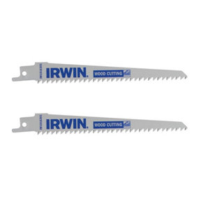 Irwin IW1016301 Sabre Saw Blade Wood/PVC Cutting 152mm Pack of 2 IRWIW1016301