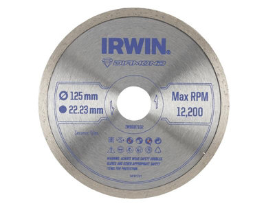 Irwin IW8087102 Continuous Rim Diamond Saw Blade 125 x 22.23mm IRWIW8087102