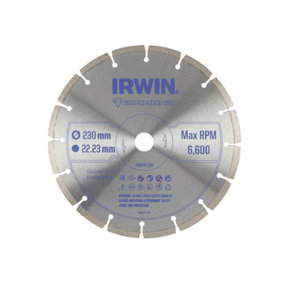 Irwin IW8087106 Segmented Diamond Saw Blade 230 x 22.23mm IRWIW8087106