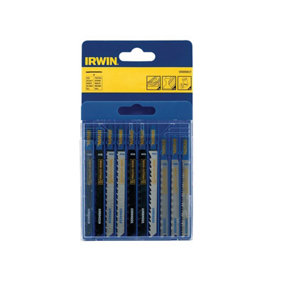 Irwin Jigsaw Blades x10 Assorted Wood Plastic Metal T-Shank 10505817 IRW10505817