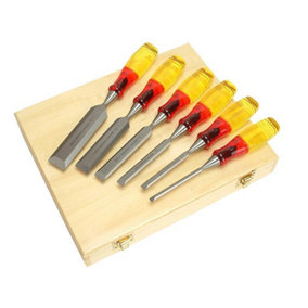 Mini Wood Handle Woodworking Carving Chisel Set, 8 Piece, Chisels, Punches  & Files: Tool Planet